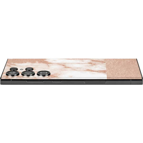 White Rose Gold Marble Galaxy Skins