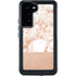 White Rose Gold Marble Galaxy S24 Plus Waterproof Case