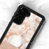 White Rose Gold Marble Galaxy S24 Plus Waterproof Case