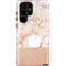 White Rose Gold Marble Galaxy S25 Ultra Impact Case