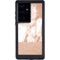 White Rose Gold Marble Galaxy S24 Ultra Waterproof Case