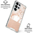 White Rose Gold Marble Galaxy S25 Ultra Clear Case