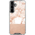 White Rose Gold Marble Galaxy S26 Plus Clear Case
