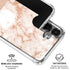 White Rose Gold Marble Galaxy S26 Plus Clear Case