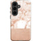 White Rose Gold Marble Galaxy S26 Plus Impact Case