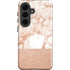 White Rose Gold Marble Galaxy S26 Plus Impact Case