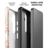 White Rose Gold Marble Galaxy S26 Plus Impact Case