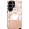 White Rose Gold Marble Galaxy S26 Ultra Impact Case