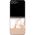 White Rose Gold Marble Galaxy Z Flip6 Skin
