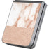 White Rose Gold Marble Galaxy Z Flip6 Skin