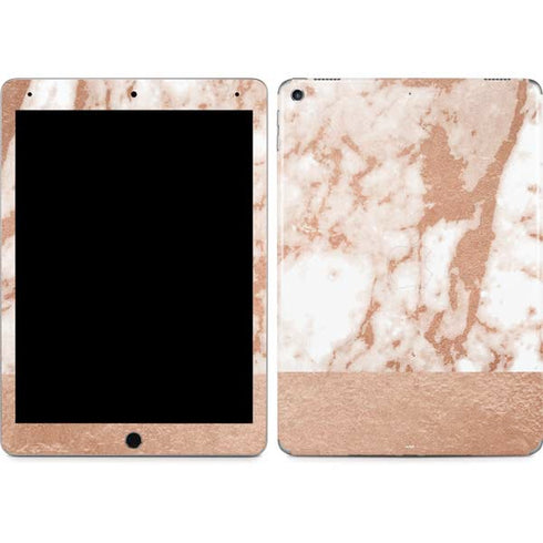 White Rose Gold Marble iPad Skins
