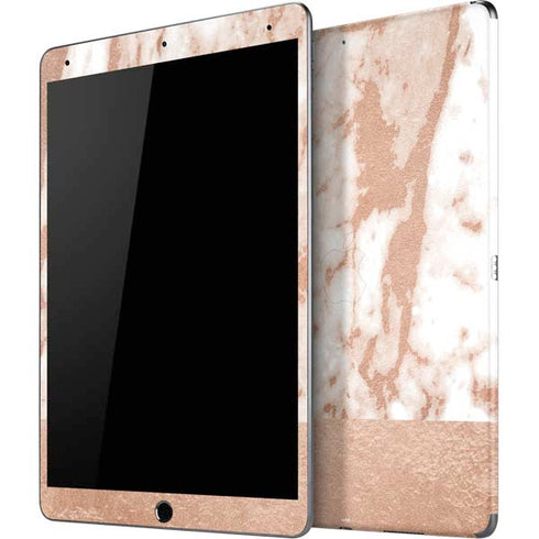 White Rose Gold Marble iPad Skins