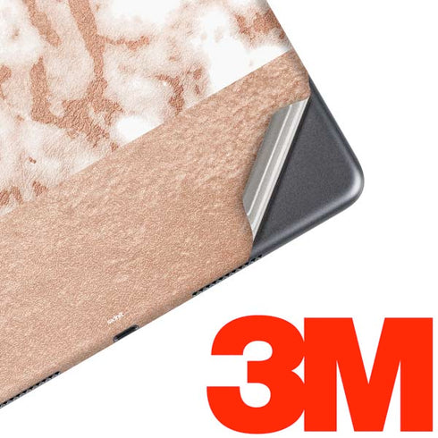 White Rose Gold Marble iPad Skins