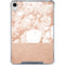 White Rose Gold Marble iPad 11th Gen (2025) Clear Case
