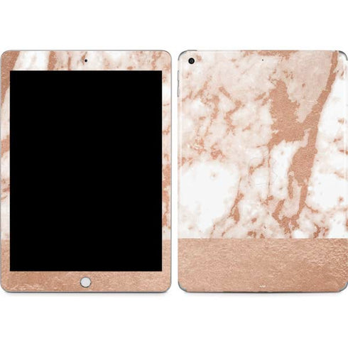 White Rose Gold Marble Apple iPad Skin