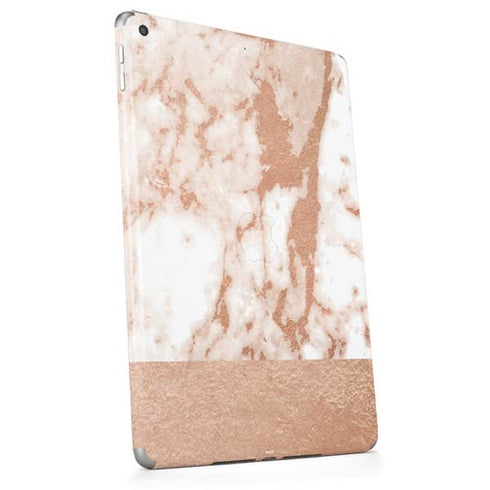 White Rose Gold Marble Apple iPad Skin