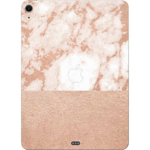 White Rose Gold Marble Apple iPad Air Skin