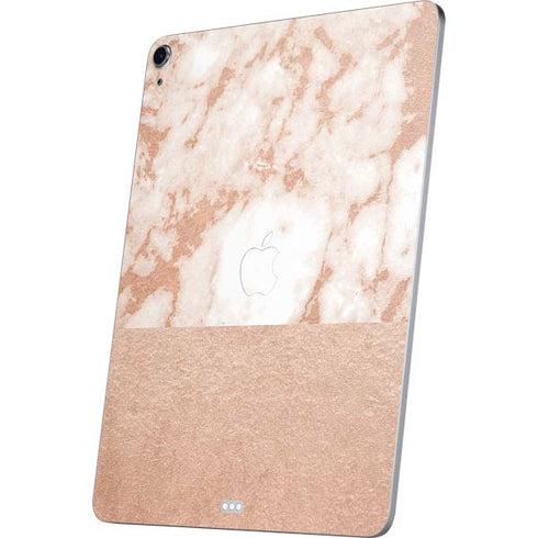 White Rose Gold Marble Apple iPad Air Skin