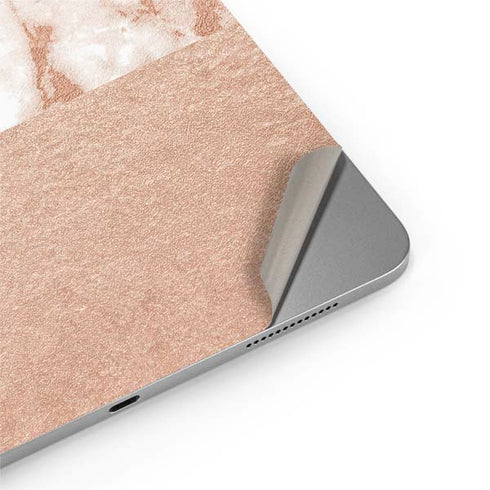 White Rose Gold Marble Apple iPad Air Skin