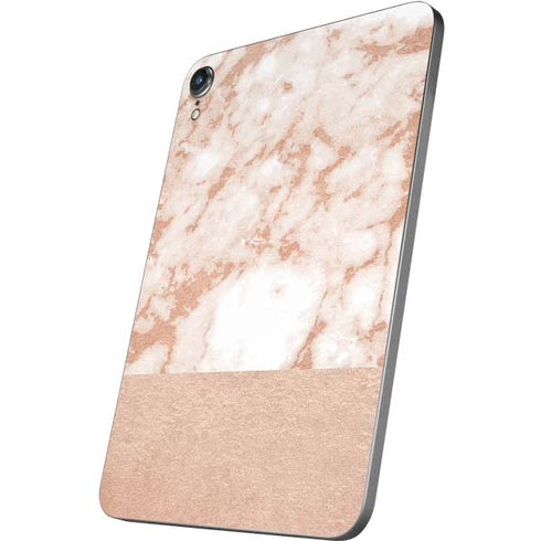 White Rose Gold Marble Apple iPad Mini Skin