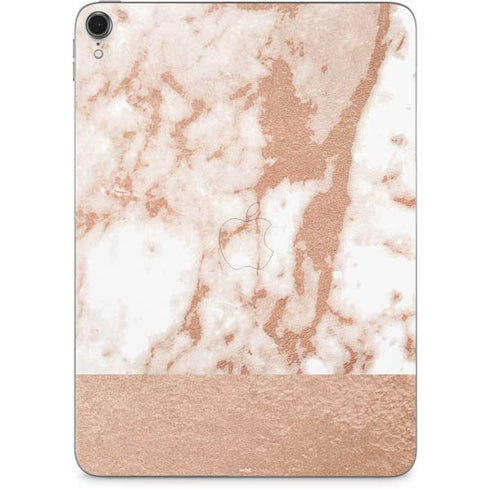 White Rose Gold Marble Apple iPad Pro Skin