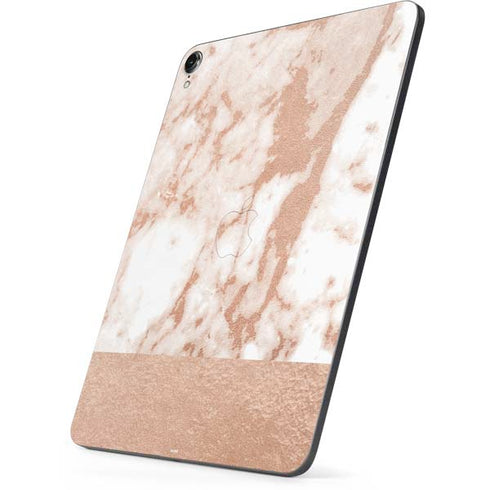 White Rose Gold Marble Apple iPad Pro Skin
