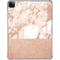 White Rose Gold Marble iPad Pro 11in (2024) Clear Case