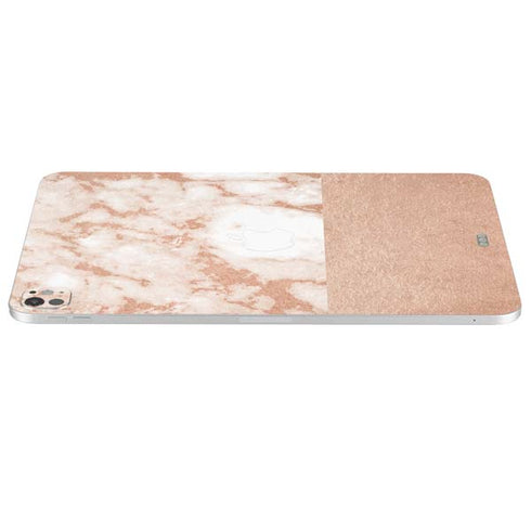 White Rose Gold Marble iPad Pro 13in M4 (2024) Skin