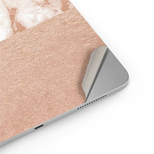 White Rose Gold Marble iPad Pro 13in M4 (2024) Skin