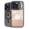 White Rose Gold Marble iPhone 13 Pro Max Kickstand Case