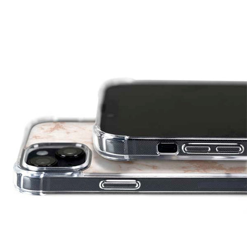 White Rose Gold Marble iPhone 14 MagSafe Case