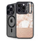White Rose Gold Marble iPhone 14 Pro Max Kickstand Case