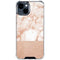 White Rose Gold Marble iPhone 15 Clear Case