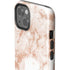 White Rose Gold Marble iPhone 15 Impact Case