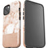 White Rose Gold Marble iPhone 15 Impact Case