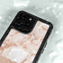 White Rose Gold Marble iPhone 15 Pro Waterproof Case