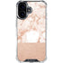 White Rose Gold Marble iPhone 16 Clear Case