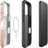 White Rose Gold Marble iPhone 16 Magsafe Impact Case