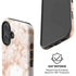 White Rose Gold Marble iPhone 16 Magsafe Impact Case