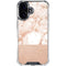 White Rose Gold Marble iPhone 16 Plus Clear Case