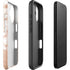 White Rose Gold Marble iPhone 16 Plus Impact Case
