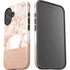 White Rose Gold Marble iPhone 16 Plus Impact Case