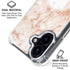 White Rose Gold Marble iPhone 16 Plus MagSafe Case