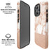 White Rose Gold Marble iPhone 16 Pro Magsafe Impact Case