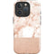 White Rose Gold Marble iPhone 16 Pro Max Impact Case