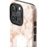 White Rose Gold Marble iPhone 16 Pro Max Impact Case
