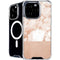White Rose Gold Marble iPhone 16 Pro Max MagSafe Case