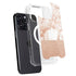 White Rose Gold Marble iPhone 16 Pro Max MagSafe Case
