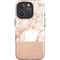 White Rose Gold Marble iPhone 16 Pro Max Magsafe Impact Case