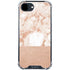 White Rose Gold Marble iPhone 16e Clear Case